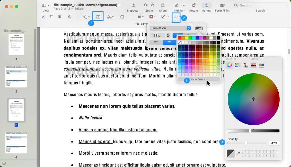 Add Watermark to PDF in Preview