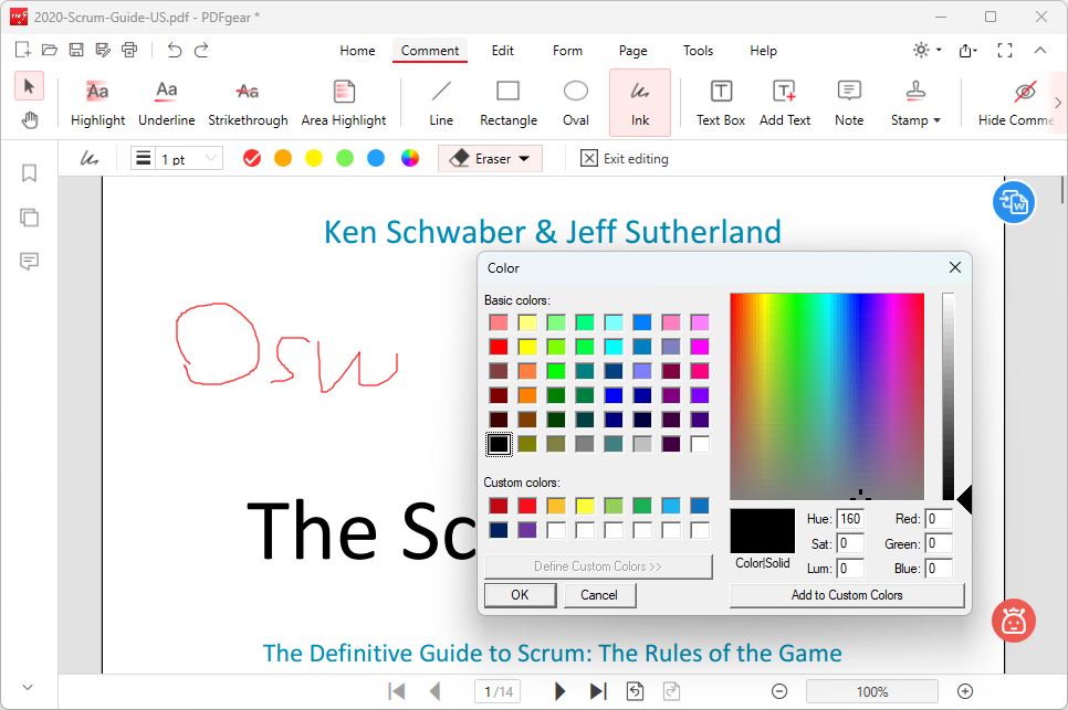 Change Drawing Color