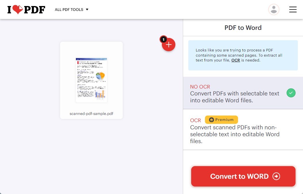 Convert PDF to Word Online with OCR