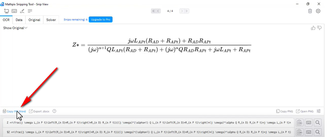 Copy PDF Equation in Microsoft Word Format