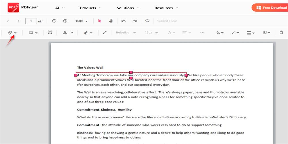 Select the Area to Be Highlighted