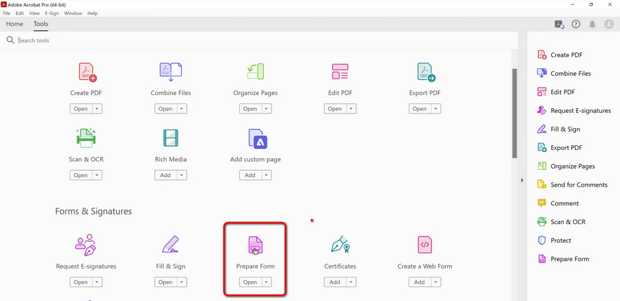 Prepare Form in Adobe Acrobat