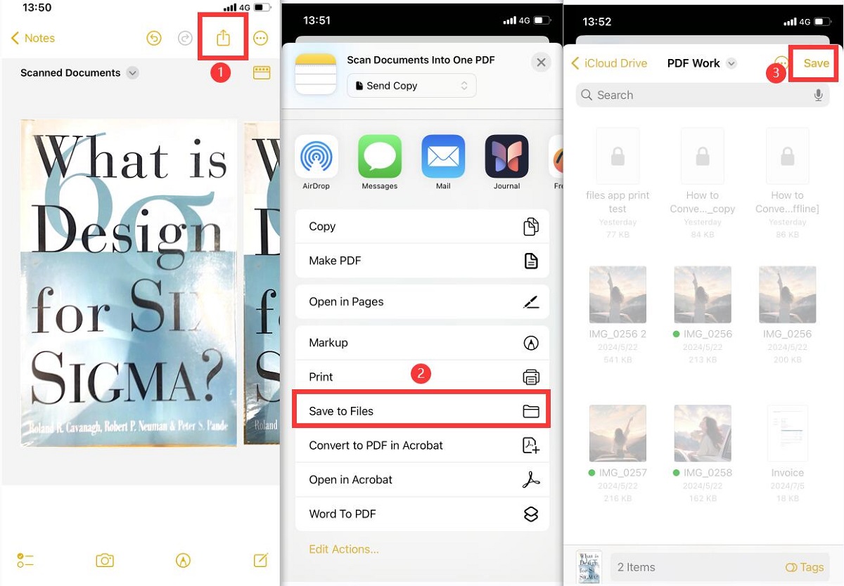 Save Many Scanned Documents into One PDF in Notes