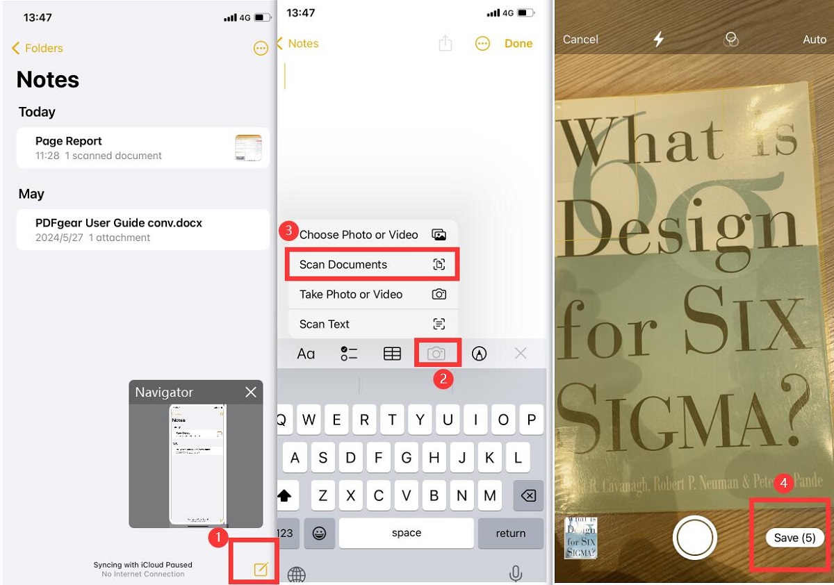 Scan Documents in Notes App