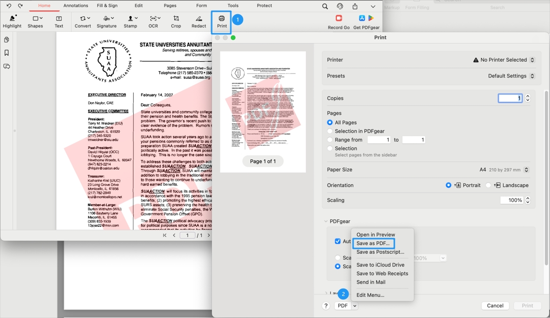 Virtual Print the PDF to Make PDF Watermark Uneditable
